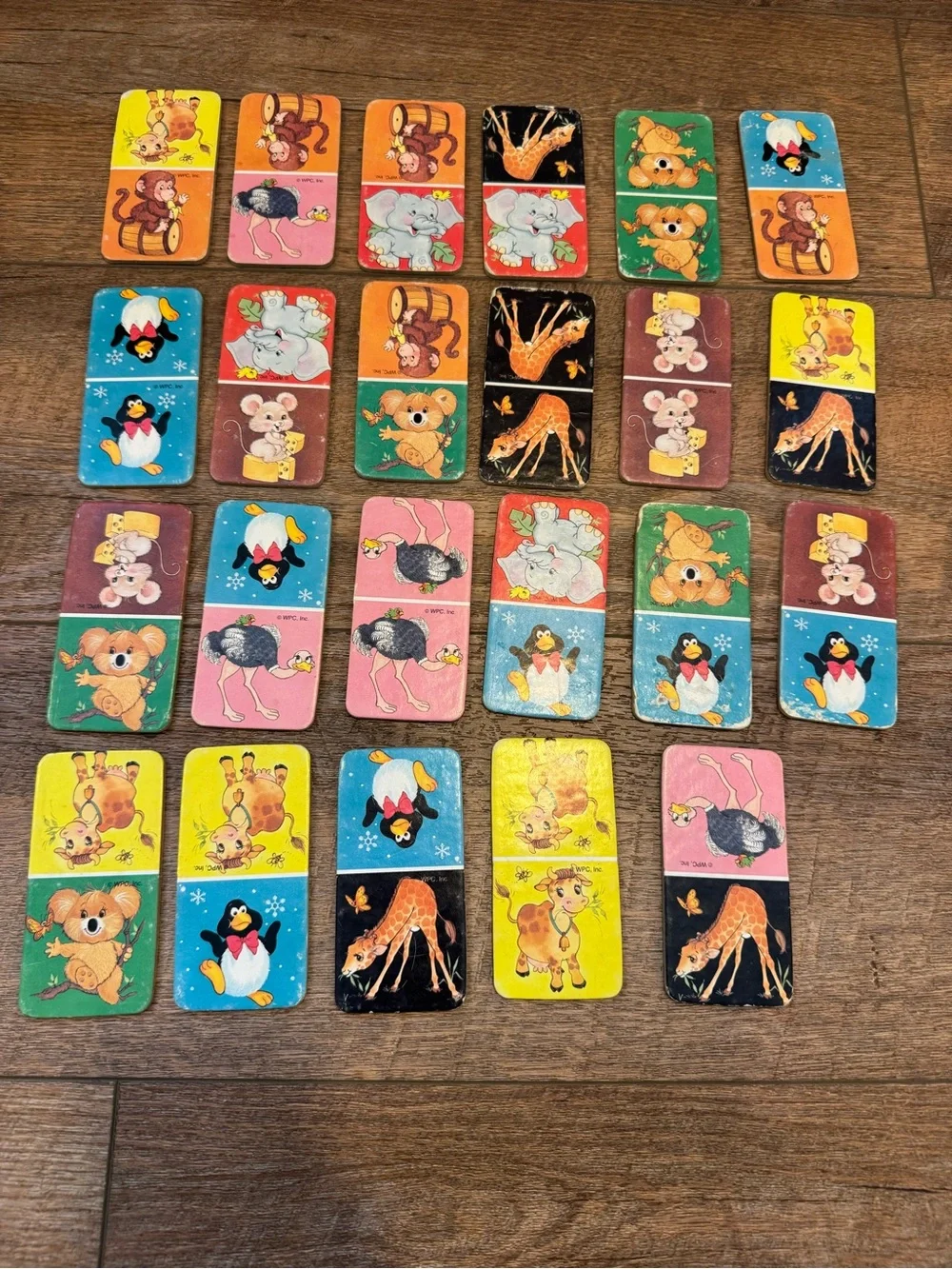 1991 Golden Animal Dominoes Complete Matching Cards Nice Condition Set Of 2
